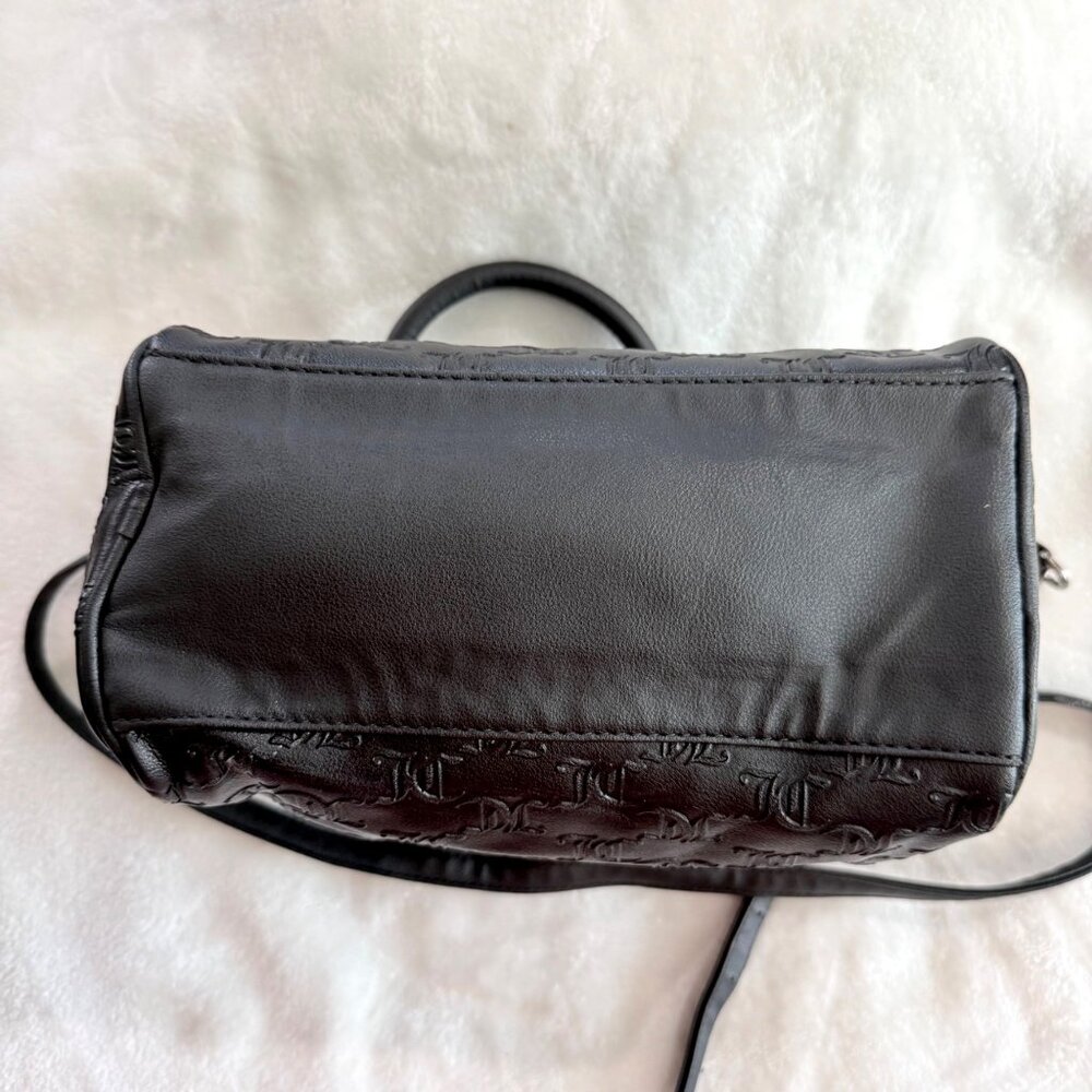 Juicy couture Black faux leather crossbody heartless shoulder/handbag chain stra - Picture 3 of 9